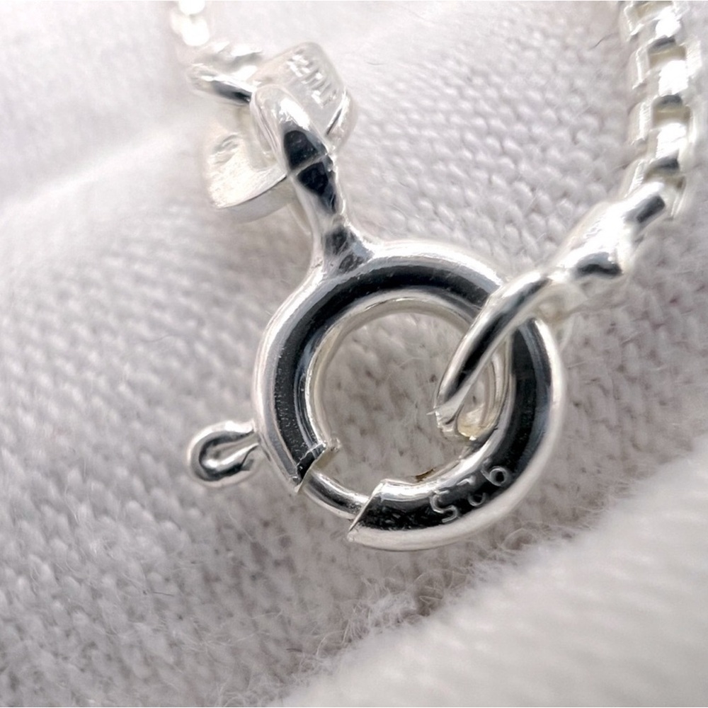 .925 Sterling Silver Plumerias Necklace with Cz Accents - Picture 10 of 13